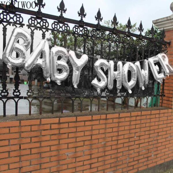 "Baby Shower" Silver Foil balloon - Image 2