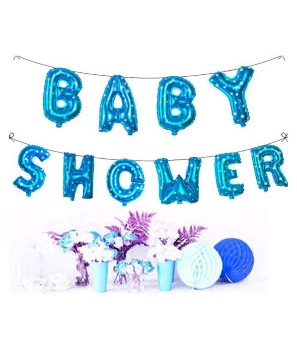"Baby Shower" Blue Foil balloon