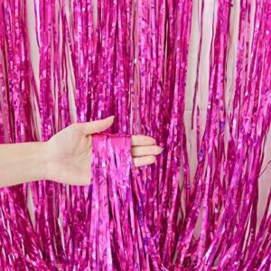 Dark Pink Foil Curtain