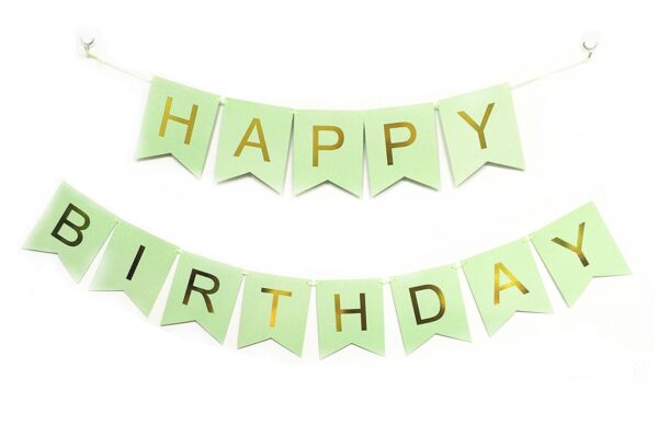 Happy Birthday Banner  (Green) - Image 2